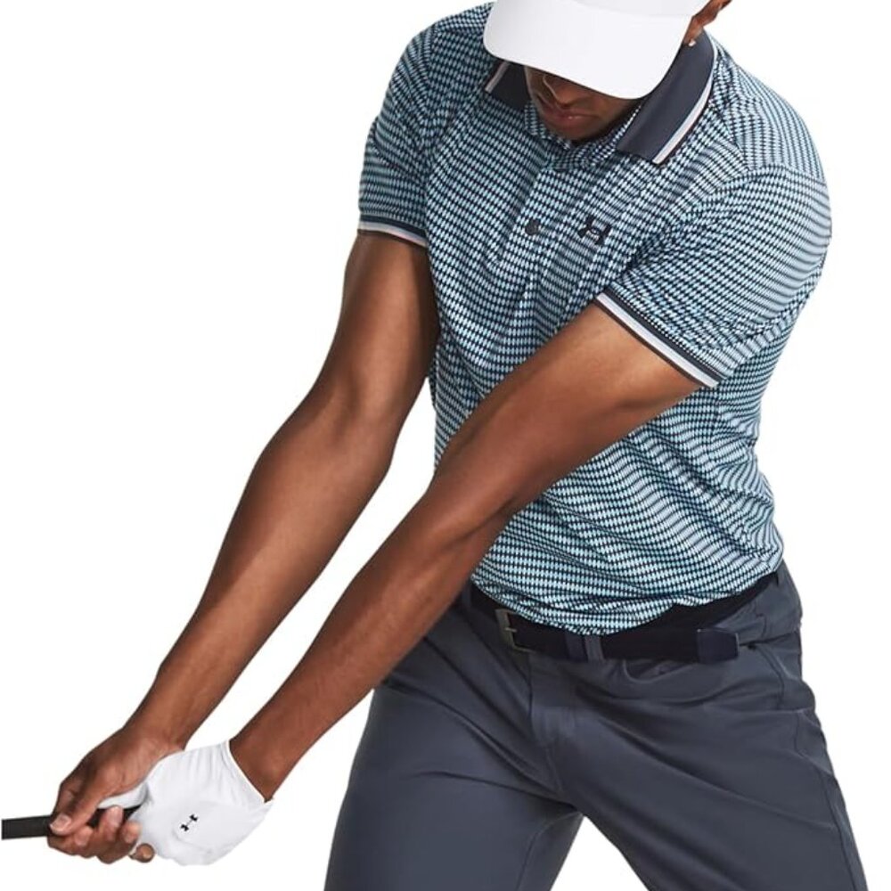 NWT Under Armour Playoff 3.0 Rib Mens Golf Polo Gray 044 Size M